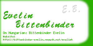 evelin bittenbinder business card